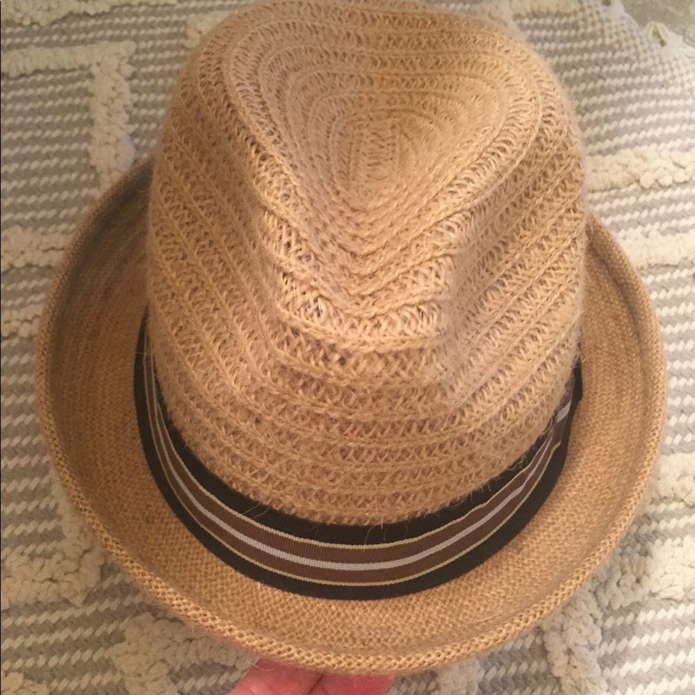 Fedora hat. Adorable ribbon stripe Women's fedora